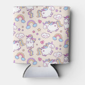 Niedliche und farbenfrohe Regenbögen und Einhörner Dosenkühler (Vorderseite)