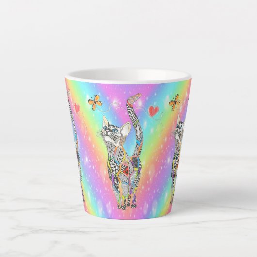 Niedliche und farbenfrohe Regenbogenhaut Tasse (Vorderseite)