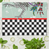 Niedliche und farbenfrohe Rooster Küche Handtuch (Gefaltet)