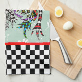 Niedliche und farbenfrohe Rooster Küche Handtuch (Viertel Falte)