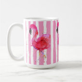 Niedliche und farbenfrohe rosa Flamingo-Tasse Kaffeetasse (Links)