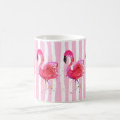 Niedliche und farbenfrohe rosa Flamingo-Tasse Kaffeetasse (Mittel)