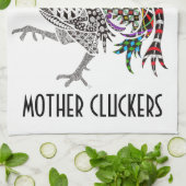 Niedliche und farbenfrohe Roster Küchentücher (Gefaltet)