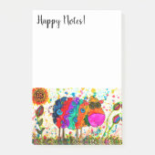 Niedliche und farbenfrohe Schafe Post-it Klebezettel (Vorderseite)