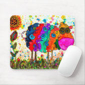 Niedliche und farbenfrohe Schafmousepad Mousepad (Mit Mouse)