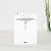 Niedliche und farbenfrohe Schmetterlingskarte Karte (Rückseite)