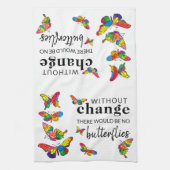 Niedliche und farbenfrohe Schmetterlingsküche Hand Geschirrtuch (Vertikal)