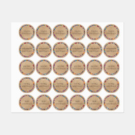 Niedliche und farbenfrohe Schule für Personalisier Etiketten