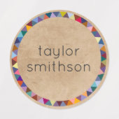 Niedliche und farbenfrohe Schule für Personalisier Etiketten (Design 1)