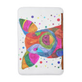 Niedliche und farbenfrohe Schweinebatter Badematte (Vorderseite Vertikal)