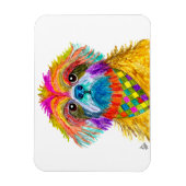 Niedliche und farbenfrohe Shih Tzu Magnet 3"x4" (Vertikal)