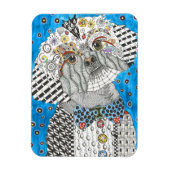 Niedliche und farbenfrohe Shih Tzu Magnet 3"x4" (Vertikal)