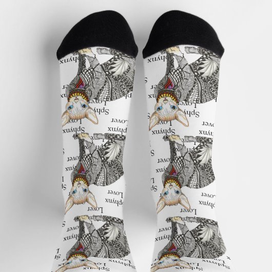 Niedliche und farbenfrohe Sphynx-Lover-Socken Socken (Oben)