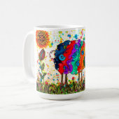 Niedliche und farbenfrohe Tasse (Vorderseite Links)