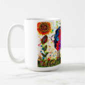 Niedliche und farbenfrohe Tasse (Links)