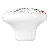 Niedliche und farbenfrohe Übersicht Keramikknauf (Seitenansicht)