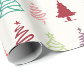 Niedliche und farbenfrohe Weihnachtswrapping Paper Geschenkpapier (Rolleneckpunkt)