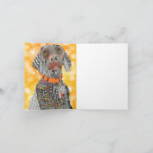 Niedliche und farbenfrohe Weimaraner Grußkarte Dankeskarte (Innenseite)