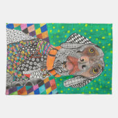 Niedliche und farbenfrohe Weimaraner Küchentücher (Horizontal)