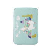 Niedliche und farbenfrohe Wüste Alpaca Personalisi Badematte (Vorderseite Vertikal)