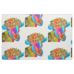 Niedliche und farbenfrohe Ziegenstoffe Stoff