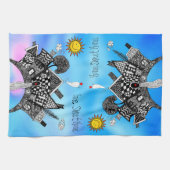 Niedliche und farbenfrohe Zuhause Sweet Zuhause Kü Geschirrtuch (Horizontal)