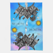 Niedliche und farbenfrohe Zuhause Sweet Zuhause Kü Geschirrtuch (Vertikal)