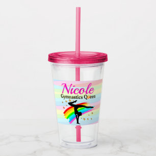 NIEDLICHE UND FARBHAFTE GYMNASTIK-DESIGN ACRYLTRINKBECHER