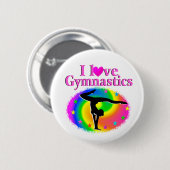 NIEDLICHE UND FARBHAFTE LIEBE GYMNASTICS-DESIGN BUTTON (Vorne & Hinten)