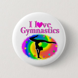 NIEDLICHE UND FARBHAFTE LIEBE GYMNASTICS-DESIGN BUTTON