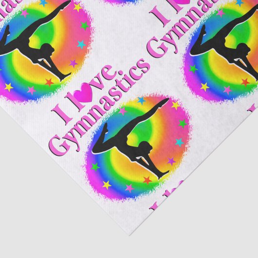 NIEDLICHE UND FARBHAFTE LIEBE GYMNASTICS-DESIGN SEIDENPAPIER (Ausschnitt)