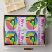 NIEDLICHE UND FARBHAFTE LIEBE GYMNASTICS-DESIGN SEIDENPAPIER (Geschenk)