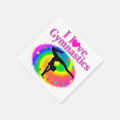 NIEDLICHE UND FARBHAFTE LIEBE GYMNASTICS-DESIGN SERVIETTE (Ecke)