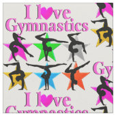 NIEDLICHE UND FARBHAFTE LIEBE GYMNASTICS-DESIGN STOFF (Nahaufnahme)