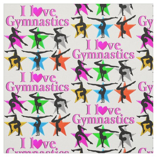 NIEDLICHE UND FARBHAFTE LIEBE GYMNASTICS-DESIGN STOFF (Muster)