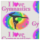 NIEDLICHE UND FARBHAFTE LIEBE GYMNASTICS-DESIGN STOFF (Nahaufnahme)