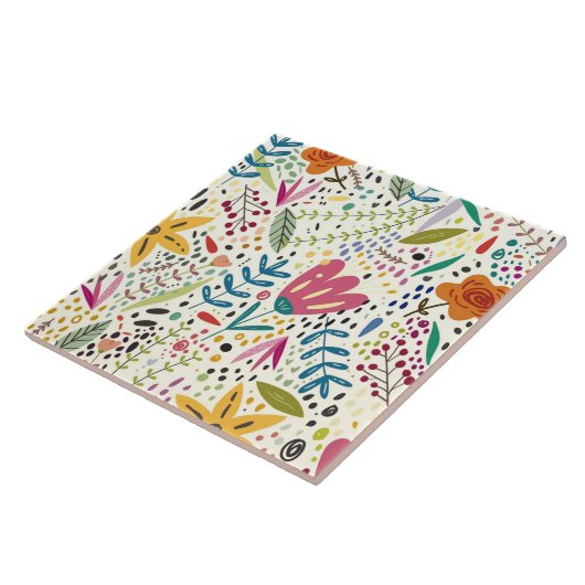 Niedliche und farbige Blume Fliese (Seite)