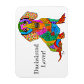 Niedliche und farbige Dackel Magnet 3" x 4" (Vertikal)