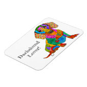 Niedliche und farbige Dackel Magnet 3" x 4" (Linke Seite)