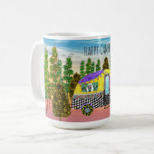 Niedliche und farbige Happy Camper Tasse (Vorderseite Links)