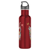 Niedliche und farbige Katzenwasserflasche Edelstahlflasche (Rückseite)