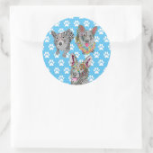 Niedliche und farbige Korgi-Aufkleber Runder Aufkleber (Tasche)