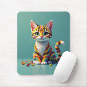 Niedliche und farbige Margay Candy Cat Mousepad (Mit Mouse)