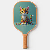 Niedliche und farbige Margay Candy Cat Pickleball Schläger (Vorderseite)