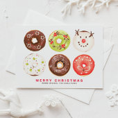 Niedliche und festliche Donuts Frohe Weihnachten
