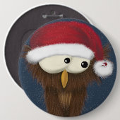 Niedliche und festliche Eule Button (Vorne & Hinten)