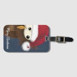 Niedliche und festliche Eule Gepäckanhänger