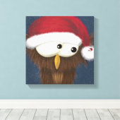 Niedliche und festliche Eule Leinwanddruck (Insitu (Holzboden))