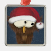 Niedliche und festliche Eule Ornament Aus Metall (Vorne)