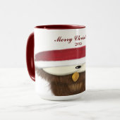 Niedliche und festliche Eule Tasse (Vorderseite Links)